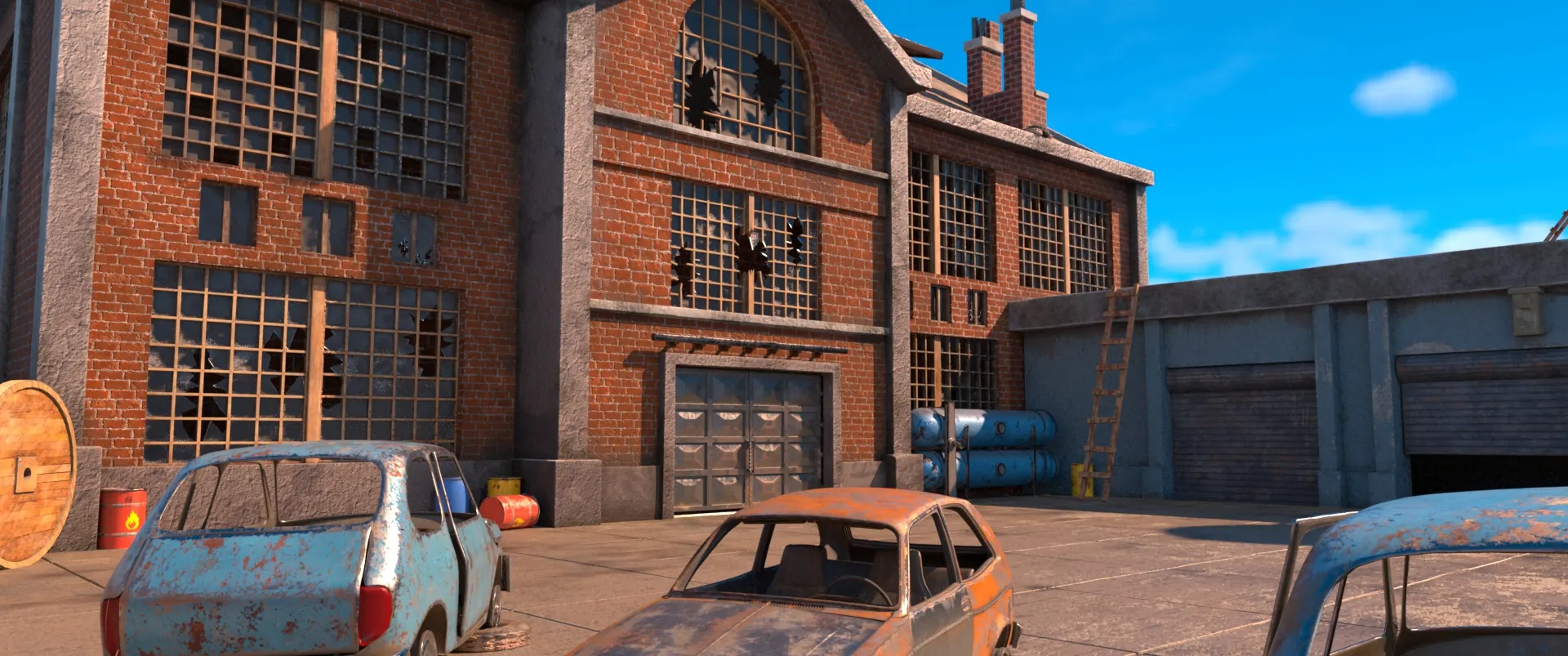 Abandoned Factory & Garage — Environment Design