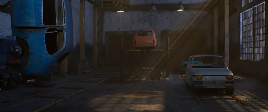 Abandoned Factory & Garage — Environment Design (5)