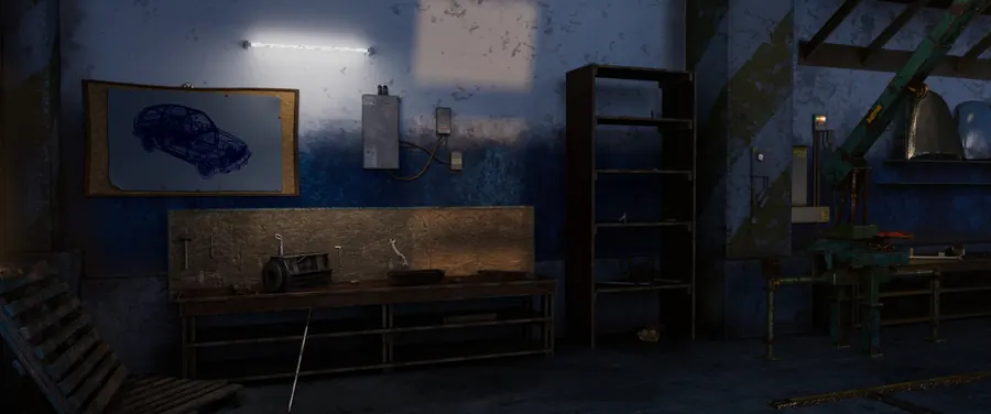 Abandoned Factory & Garage — Environment Design (6)