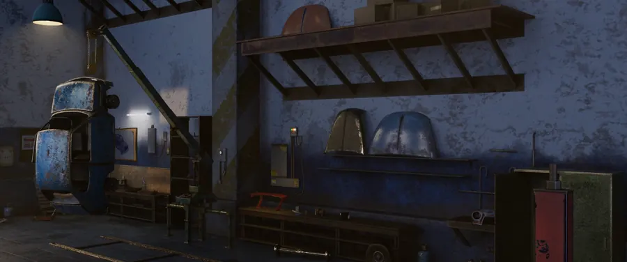 Abandoned Factory & Garage — Environment Design (12)